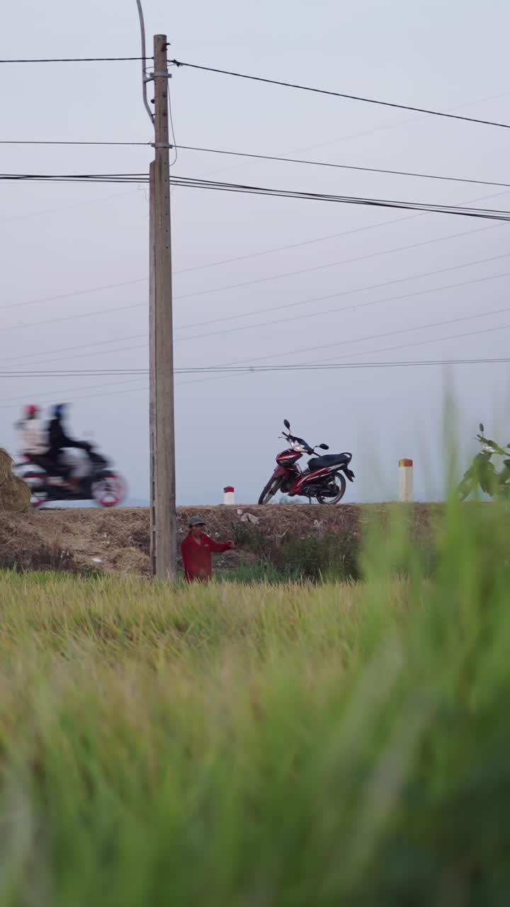 Motorcycles and Rural Scenery