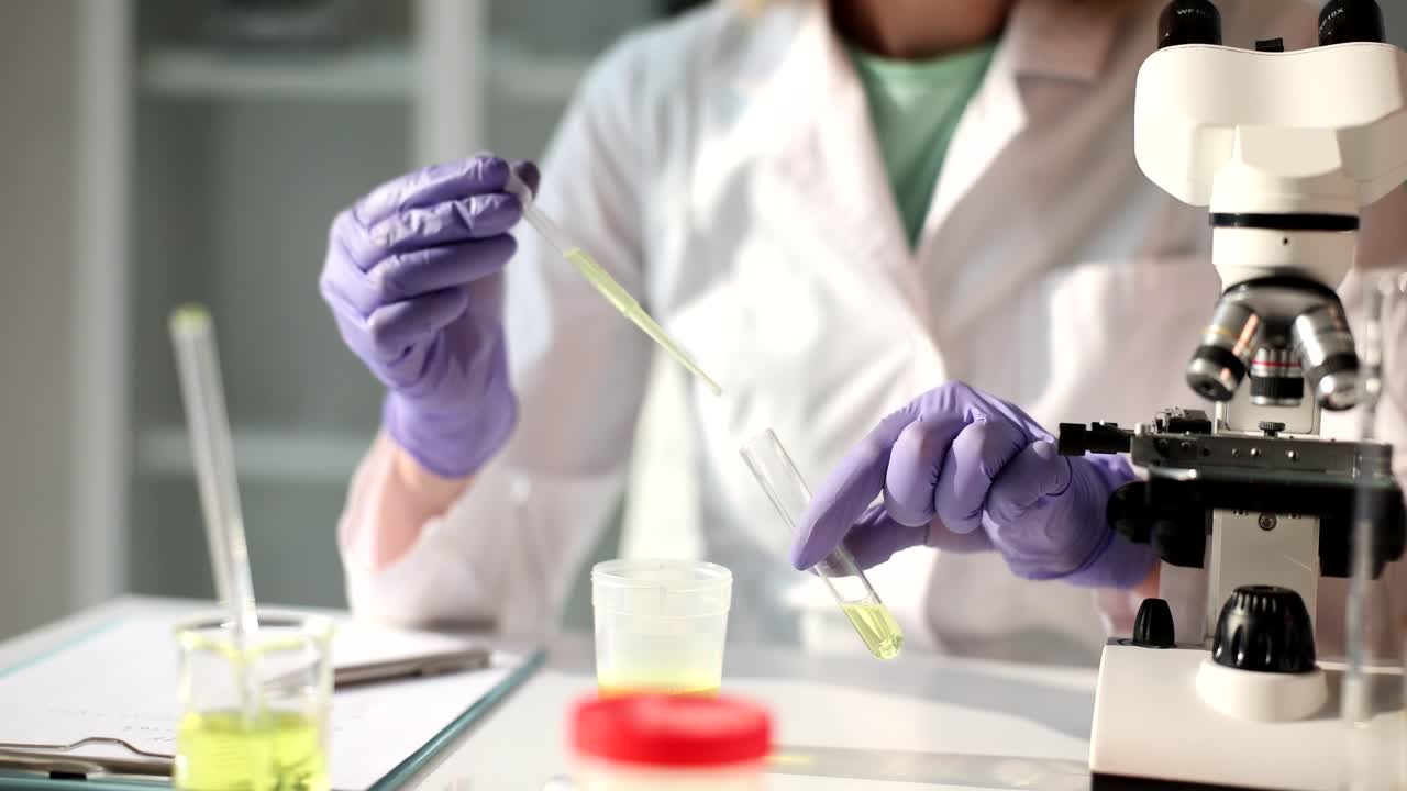 Scientist conducting research in lab