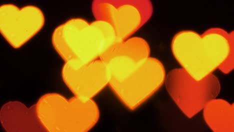 Beautiful-hearts-bokeh-from-flashing-lights,-Valentines-Day,-wedding-day-or-social-media-Like-background-concept