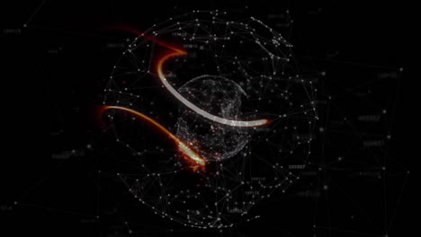 Animation of network of connections over globe