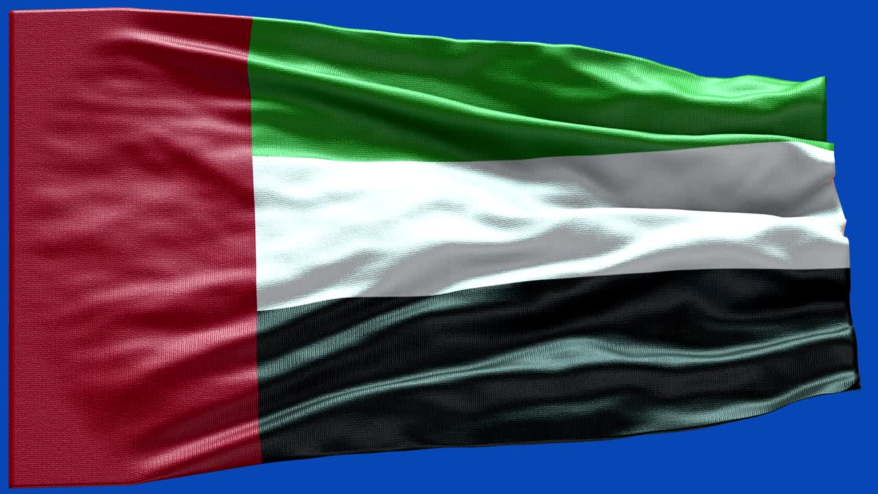 4k bandera muy detallada de los emiratos árabes unidos - bandera de los emirates árabes unidas alto detalle - bandera nacional de los emirados árabes unido patrón de onda elementos en bucle