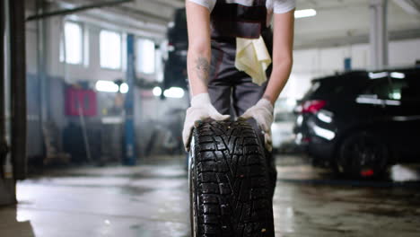 mechanic working on the garage