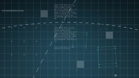 Animación-De-Procesamiento-De-Datos-Y-Figuras-Geométricas-Sobre-Cuadrícula.