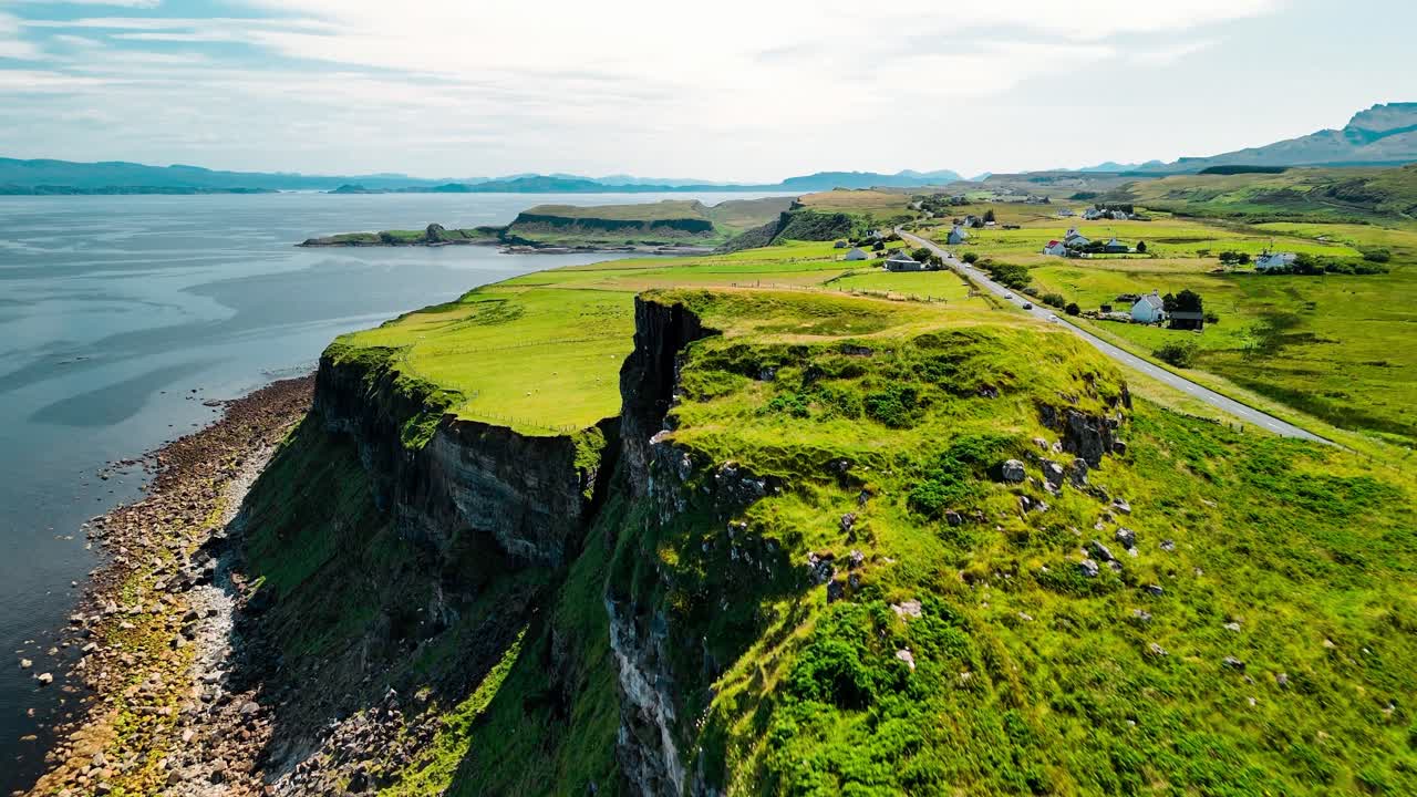 Scenic Coastline with Cliffside View