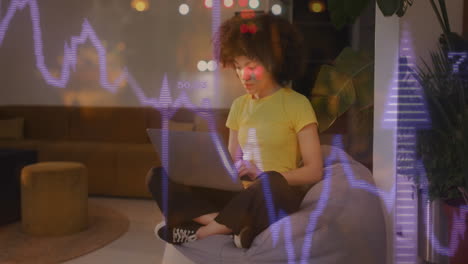 a biracial woman is shown working in a creative office