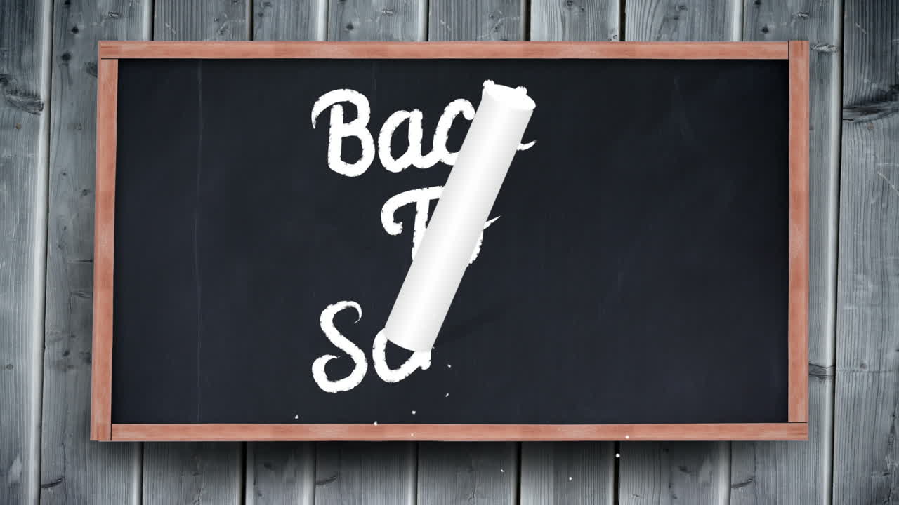 Back to school writing on chalkboard