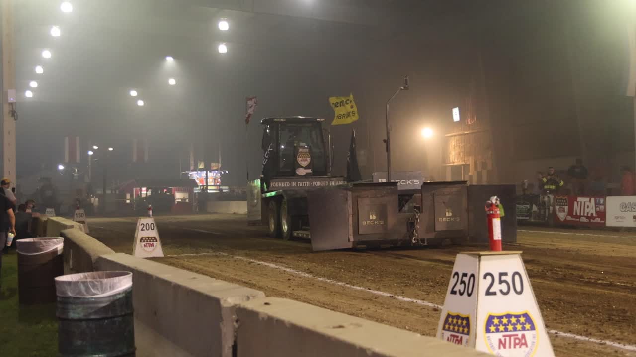 Nighttime Tractor Pull Competition