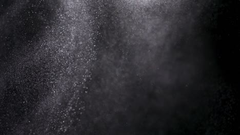powder isolated on black background