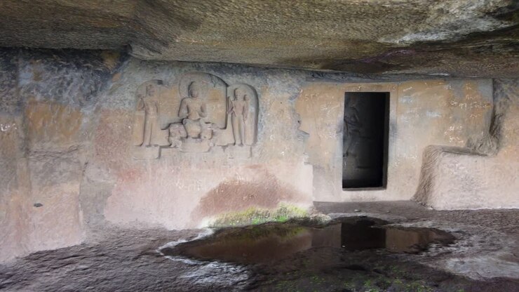Pandav Leni, as Grutas de Buda em Nashik, Maharashtra, Índia - panorâmica