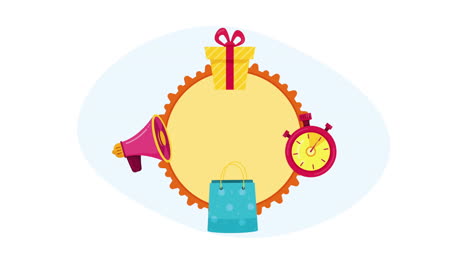 special offer tag with elements animation