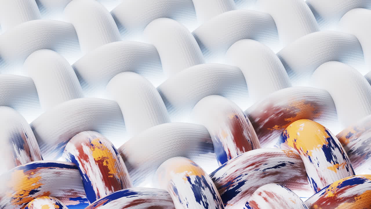 은 천과 깨한 천, 3d 렌더링