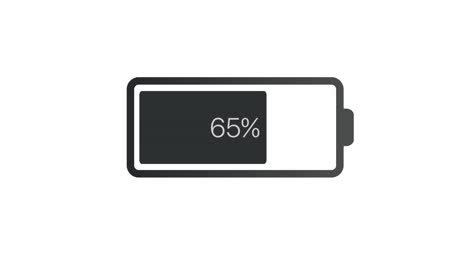 animated digital battery loading, animation of a digital smartphone or computer device battery icon energy loading