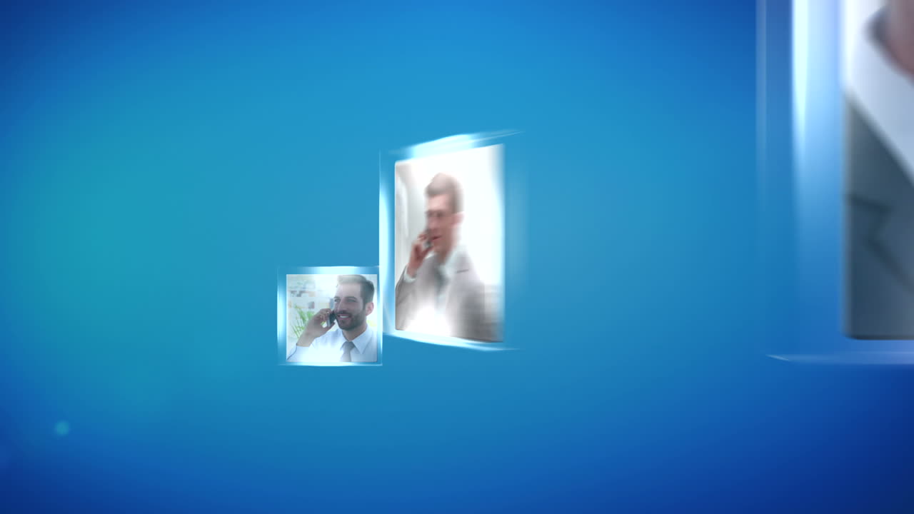 монтаж бизнесменов