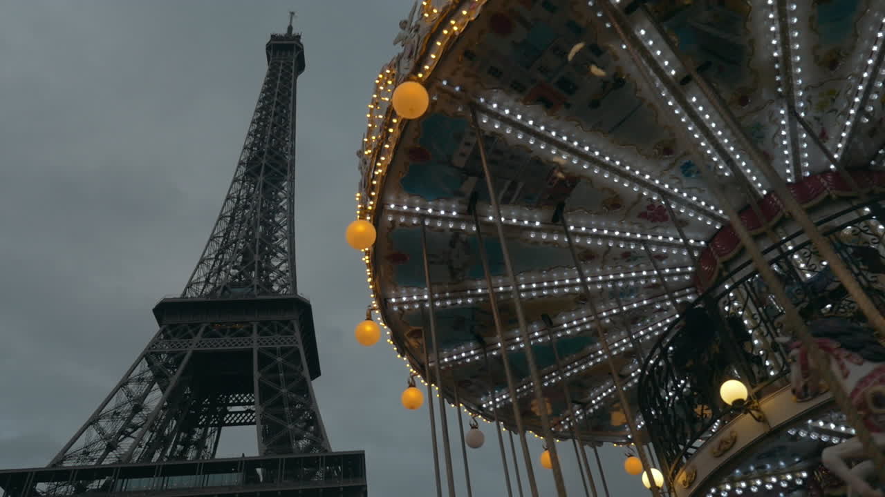 Eiffel Tower and merry-go-round