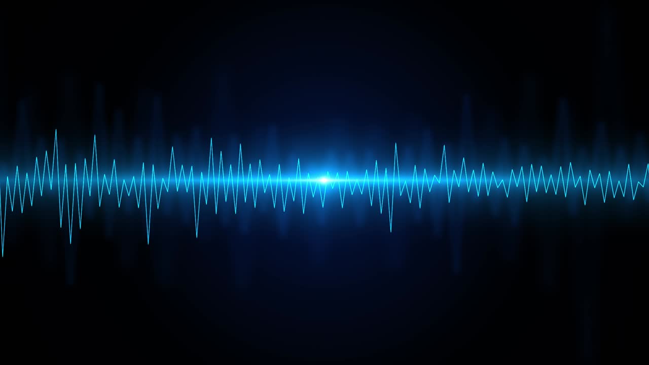 4K Loop Abstract Audio wavefrom music waves oscillation Background Animation.