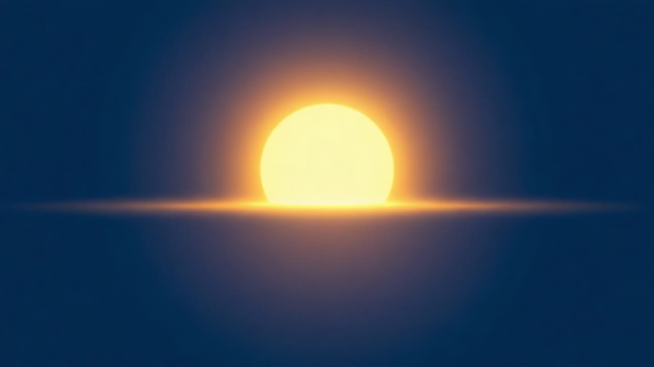 A Stunning Transition of the Sun Rising Above the Horizon, Illuminating the Sky in Brilliant Yellow and Orange Hues, Capturing the Essence of a New Day