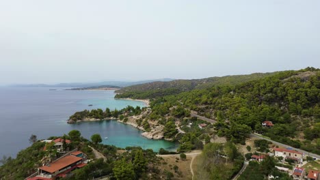 above the waves: spathias beach in nikiti, greece - 4k drone showcase