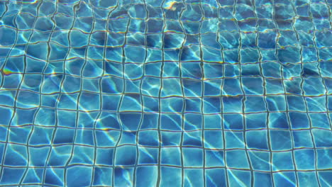 glare on the water in the pool, water background and movement