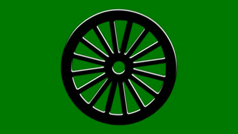 spinning wheel motion graphics with green screen background