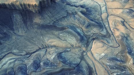 Picturesque-landscape-of-rocky-canyon-with-various-formations-in-Hanksville