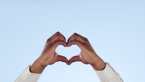 Heart-gesture,-hand-sign-and-man-with-support