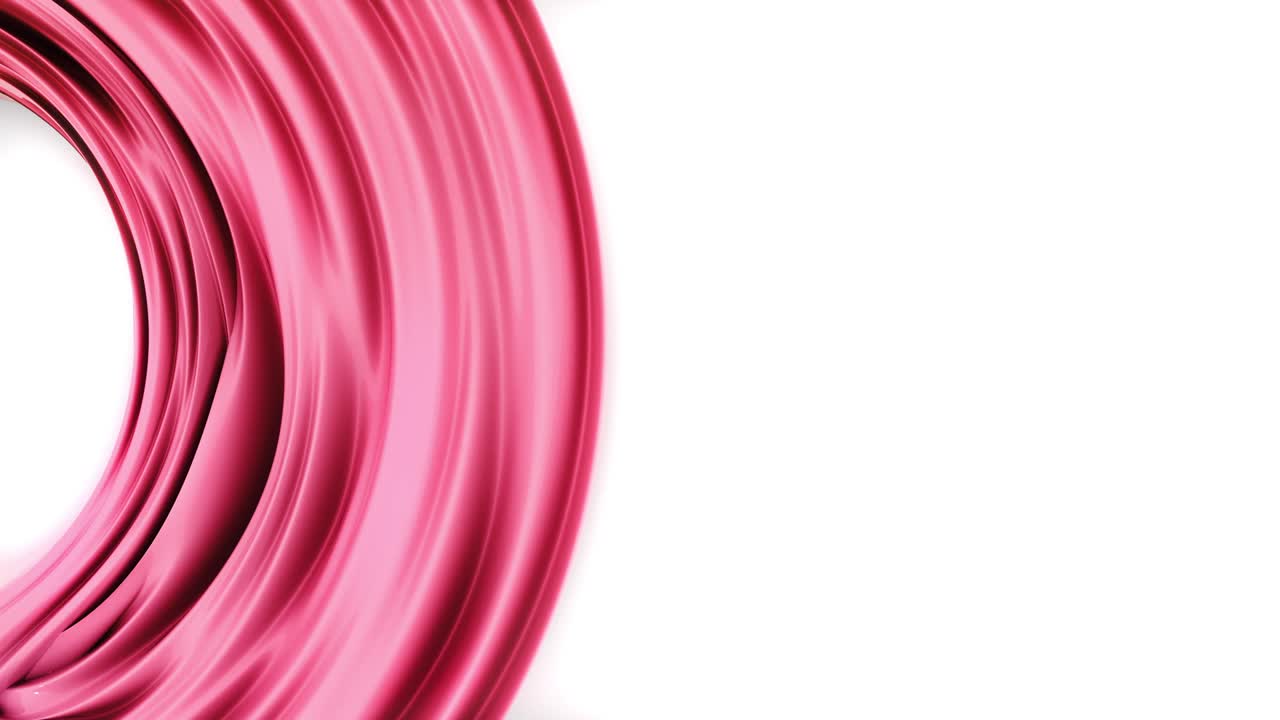 abstracto 3d línea render objeto aislado en fondo blanco. 4k imágenes de animación de bucle sin costuras.