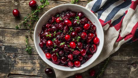 cranberry sauce with thyme