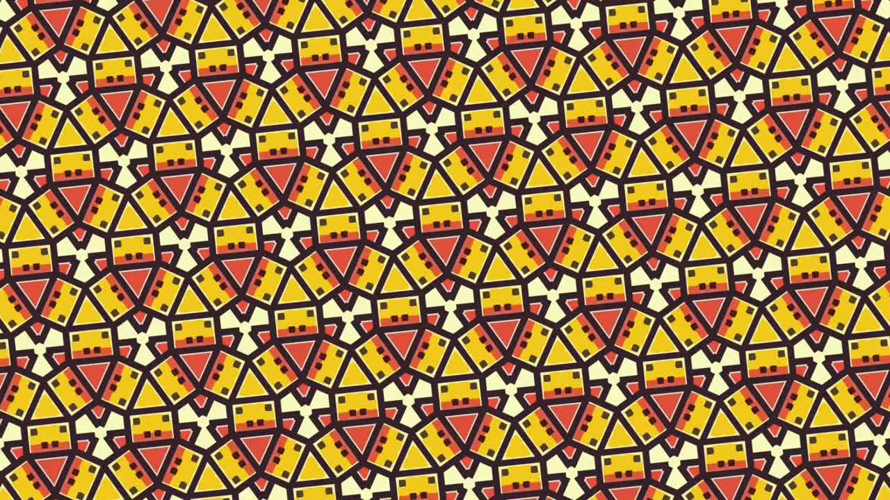 fondo estampado de formas geométricas giratorias perfectas - toma de primer plano