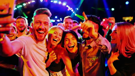 friends having fun at a concert