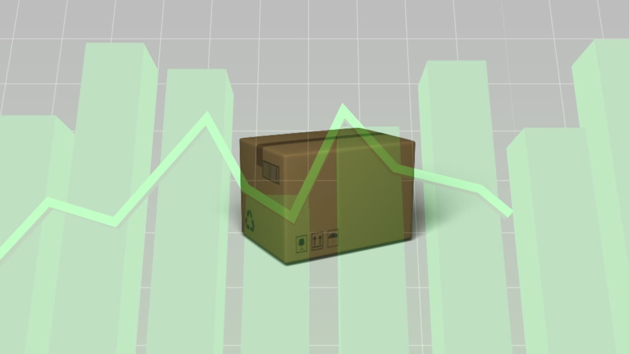 상자 위의 데이터 처리의 애니메이션