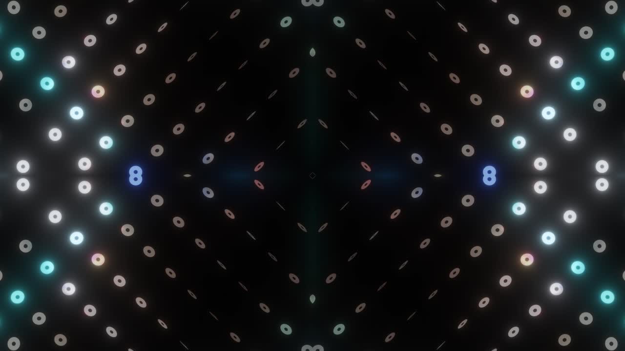 Abstract Glowing Circles Light Show