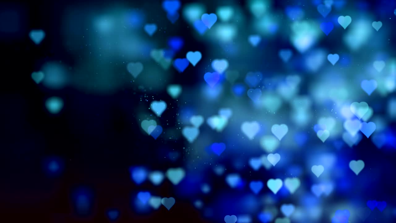 fondo de corazón azul suave de 4k (en bucle) video de stock