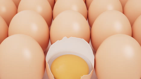 realistic cracked egg, 3d rendering.