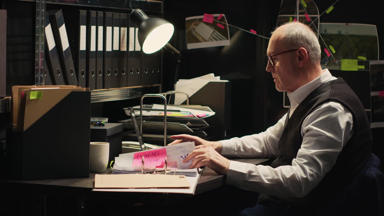 Detective Working on a Crime Scene Investigation