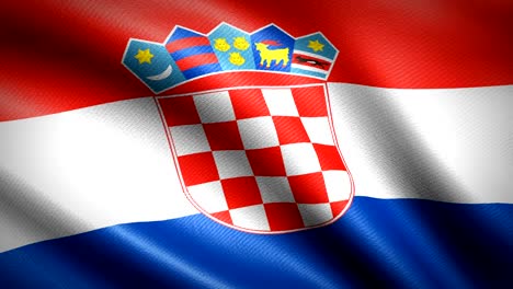 croatia flag. seamless looping animation. 4k high definition video