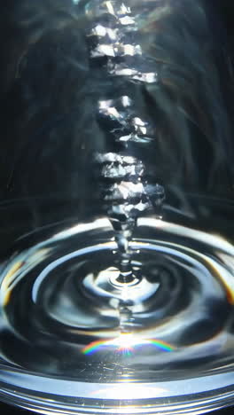 water vortex in glass