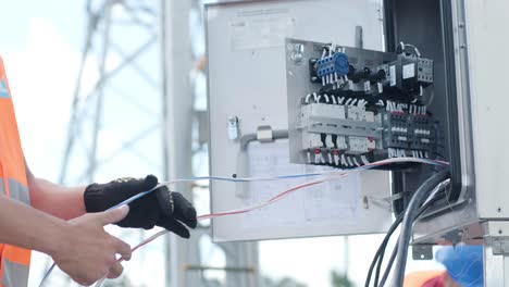 construction of a transformer substation