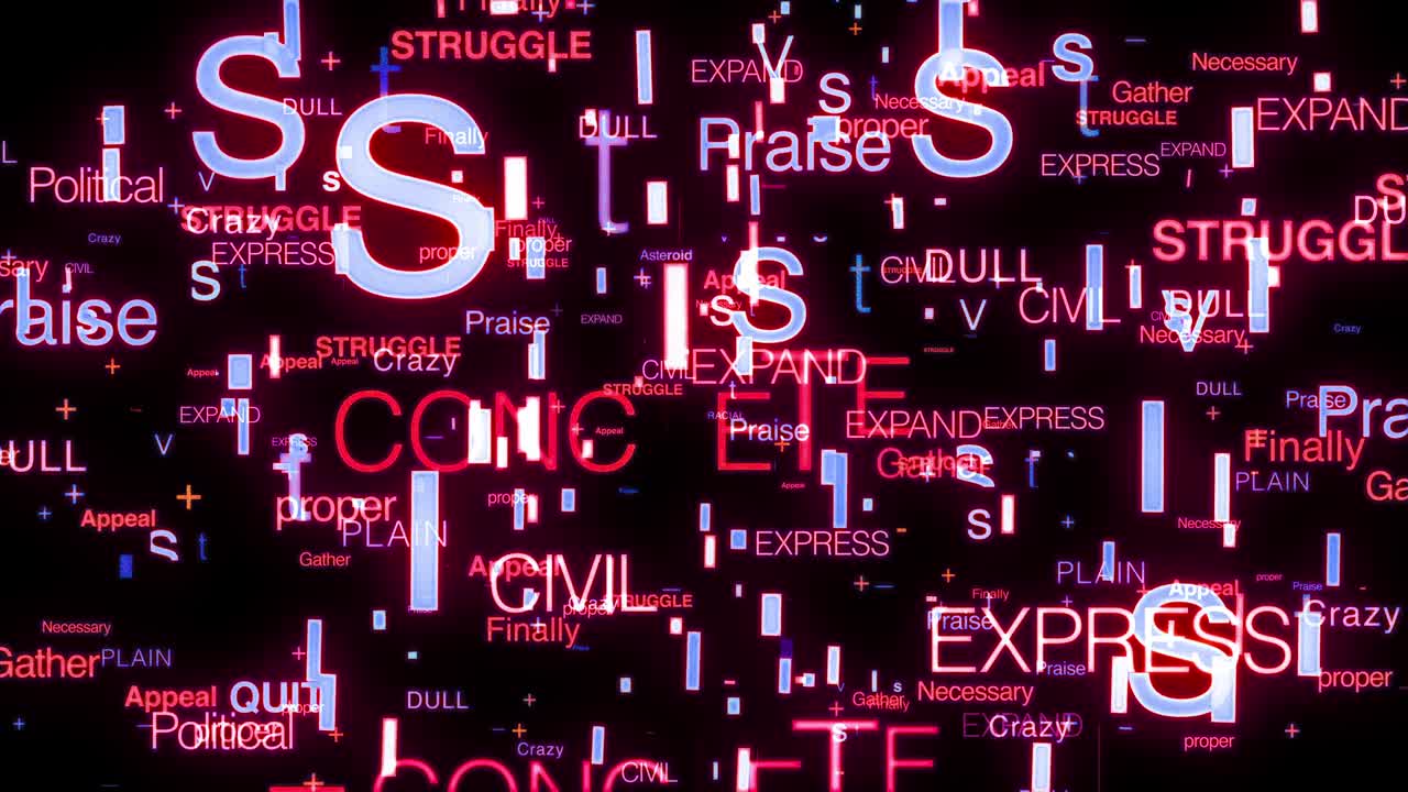 다양한 단어 타이포그래피 [루프]