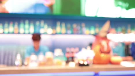 bartender preparing drinks at a vibrant bangkok bar