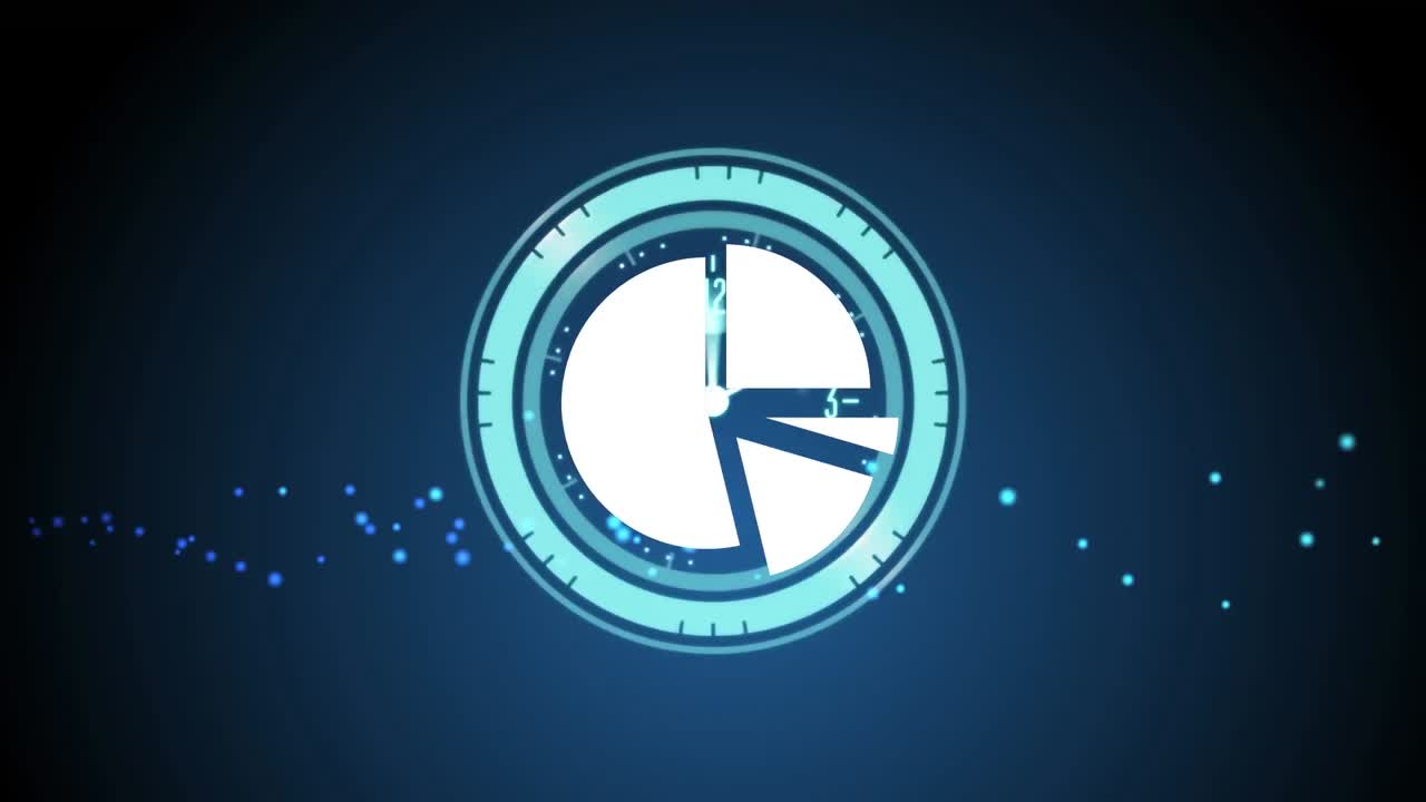 Animation of clock moving over diagram