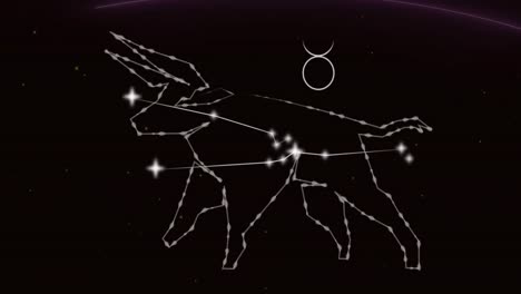 Animation-of-aries-star-sign-on-clouds-of-smoke-in-background