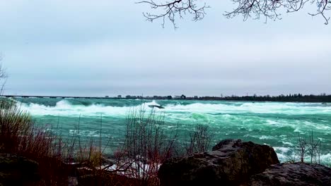 beautiful view of niagara river from the three sisters islands