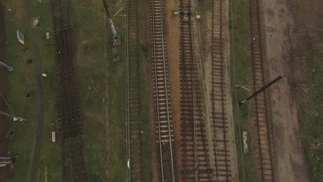 an old railway track in a city in central europe