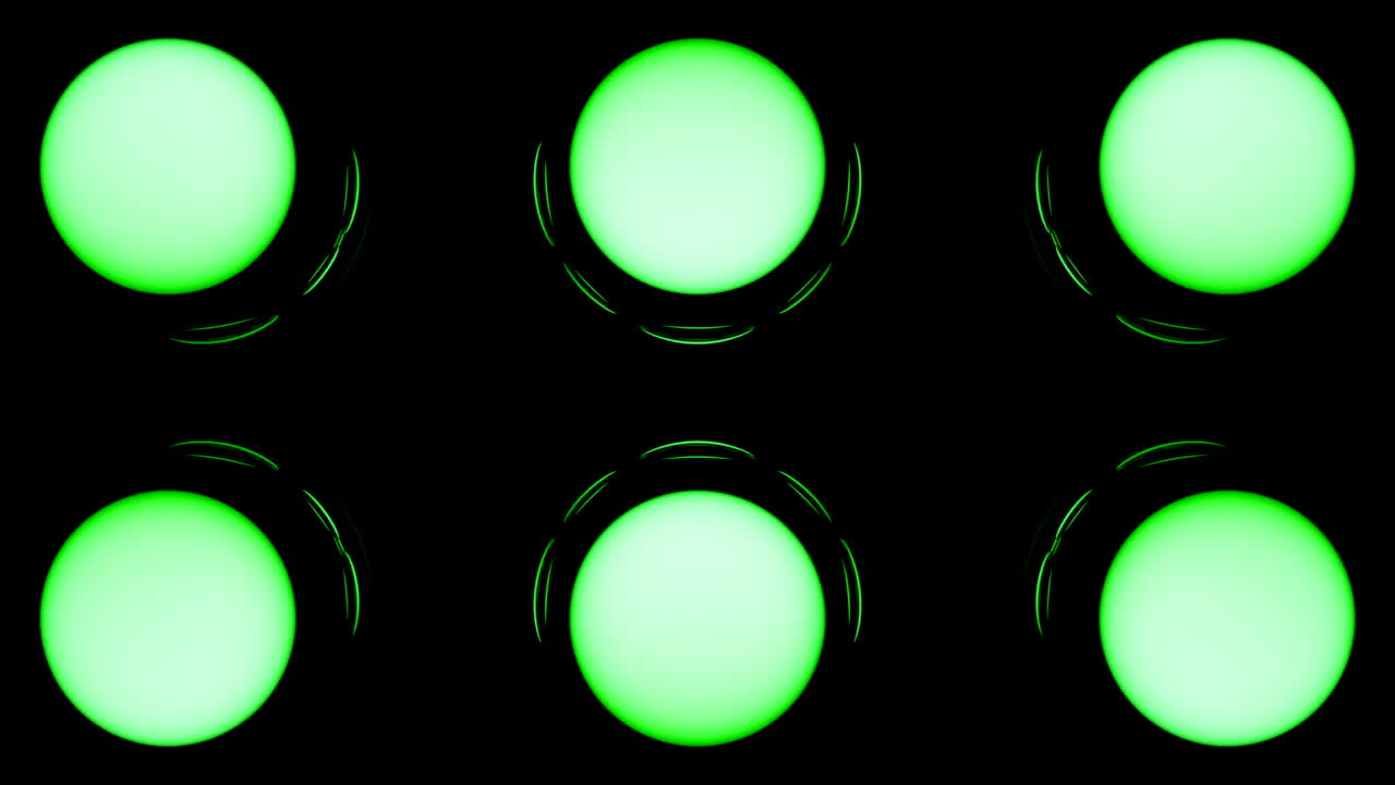 patrón abstracto de círculos verdes sobre un fondo negro