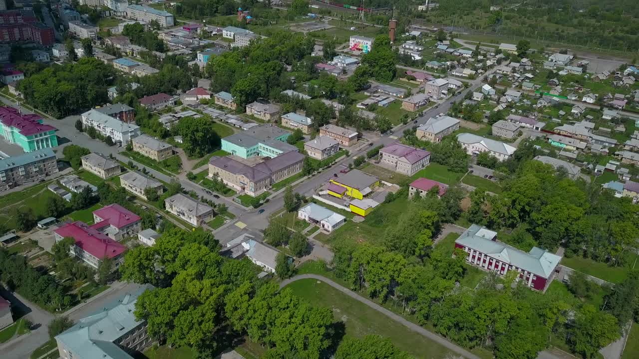 Aerial View of a Small Town