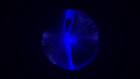 blue neon ball