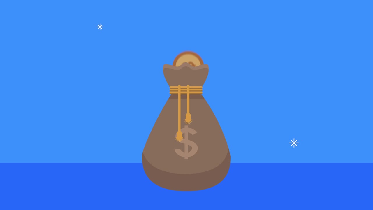 금융 달러 봉투 애니메이션