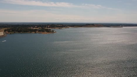 aerial view of folsom lake