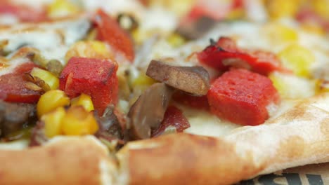close-up of a turkish pide pizza