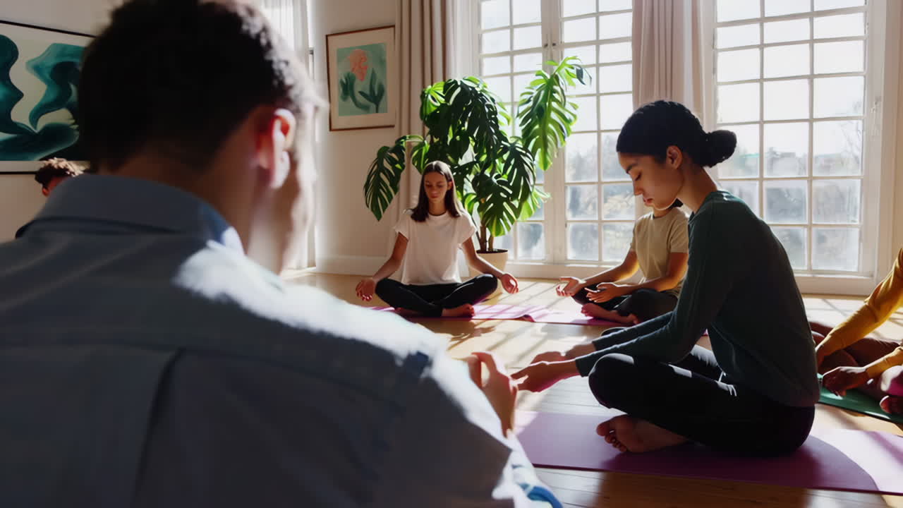 Yoga class for teens